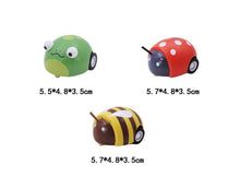 Load image into Gallery viewer, Wooden Pull Back Animal-Bee, Frog and Ladybug