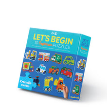 Load image into Gallery viewer, Let's Begin Puzzle 2 pc - Vehicles (Box)