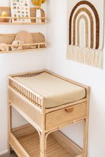 Load image into Gallery viewer, Organic Change Pad/Bassinet Sheet: Rainbow Ivory Umber