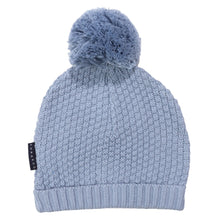 Load image into Gallery viewer, Textured Knit Beanie Dusty Blue
