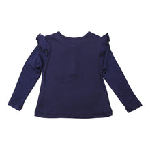 Load image into Gallery viewer, Cotton/Modal Button Down Frill Top Navy

