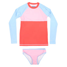 Load image into Gallery viewer, Contrast Swim Suntop Set Pink
