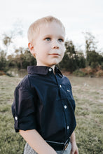 Load image into Gallery viewer, Boys Dress Shirt - Navy
