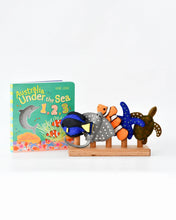Load image into Gallery viewer, Australia Under the Sea 1, 2, 3 by Frané Lessac - Book and Finger Puppet Set