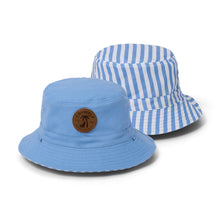 Load image into Gallery viewer, REVERSIBLE BUCKET HAT Sky Blue Stripe