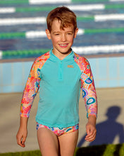 Load image into Gallery viewer, Toddler Boy's Zippy Rash Vest Kulin Colour