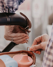 Load image into Gallery viewer, Faux Leather Stroller Organiser/Pram Caddy - Tan