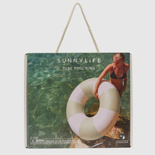 Load image into Gallery viewer, Tube Pool Ring The Vacay Soft Olive Stripe