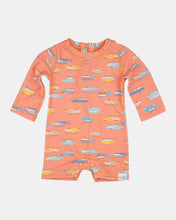 Load image into Gallery viewer, Swim Baby Onesie L/S Classic Surfs Up