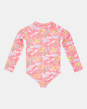 Load image into Gallery viewer, Swim Kids Long Sleeve one piece Classic Island Dreaming