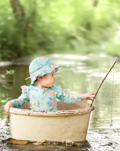 Load image into Gallery viewer, Swim Bell Hat Ripple Waratah Mint