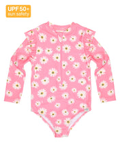 Load image into Gallery viewer, Swim Bodysuit Ripple Daisy Watermelon