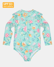 Load image into Gallery viewer, Swim Bodysuit Ripple Waratah Mint