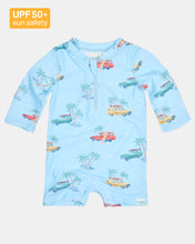 Load image into Gallery viewer, Swim Onesie L/S Splash Swell Seekers Sky