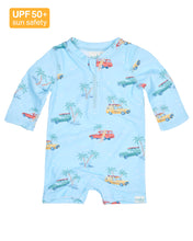 Load image into Gallery viewer, Swim Onesie L/S Splash Swell Seekers Sky