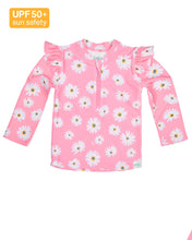 Load image into Gallery viewer, Swim Rashie L/S Ripple Daisy Watermelon