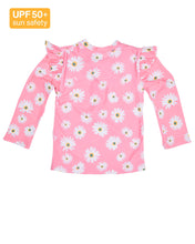 Load image into Gallery viewer, Swim Rashie L/S Ripple Daisy Watermelon