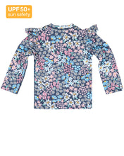 Load image into Gallery viewer, Swim Rashie L/S Ripple Wattle Dusk