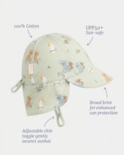 Load image into Gallery viewer, Flap Cap Arcadia Gumnut Babies Eucalypt
