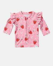 Load image into Gallery viewer, Swim Rashie L/S Twinkle Strawberry