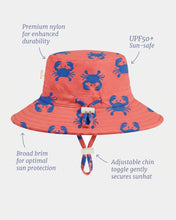 Load image into Gallery viewer, Swim Sunhat Pirate Mud Crabs