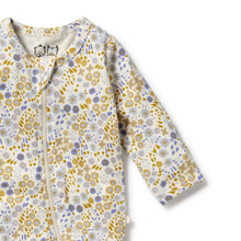 Load image into Gallery viewer, Little Meadow Organic Zipsuit with Feet