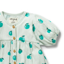 Load image into Gallery viewer, Apple Papple Organic Button Dress