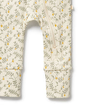 Load image into Gallery viewer, Lemon Leaf Organic Zipsuit with Feet