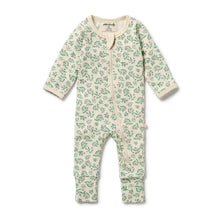 Load image into Gallery viewer, Periwinkle Organic Zipsuit with Feet