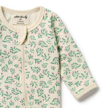 Load image into Gallery viewer, Periwinkle Organic Zipsuit with Feet