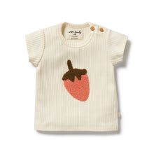 Load image into Gallery viewer, Strawberry Kisses Embroidered Organic Tee