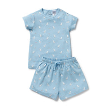 Load image into Gallery viewer, Sunny Seagulls Organic Pointelle Short Sleeved Pyjamas