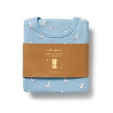 Load image into Gallery viewer, Sunny Seagulls Organic Pointelle Short Sleeved Pyjamas