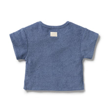 Load image into Gallery viewer, Deep Blue Organic Terry Tee