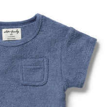 Load image into Gallery viewer, Deep Blue Organic Terry Tee