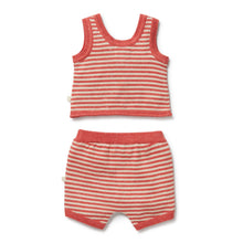 Load image into Gallery viewer, Strawberry Swirl Organic Knitted Stripe Set