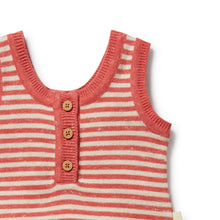 Load image into Gallery viewer, Strawberry Swirl Organic Knitted Stripe Set