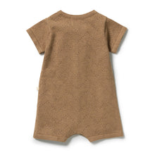 Load image into Gallery viewer, Ginger Snap Organic Knitted Pointelle Growsuit