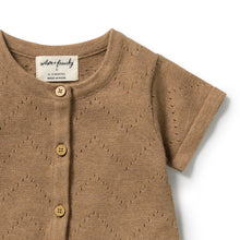 Load image into Gallery viewer, Ginger Snap Organic Knitted Pointelle Growsuit