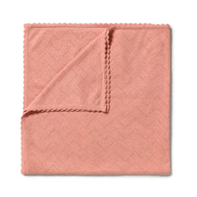 Load image into Gallery viewer, Petal Pink Organic Knitted Pointelle Blanket