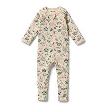 Load image into Gallery viewer, Sweet Bloom Organic Zipsuit with Feet