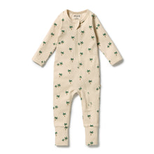 Load image into Gallery viewer, Tiny Palm Organic Zipsuit with Feet