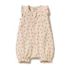 Load image into Gallery viewer, Little Lady Bugs Organic Ruffle Zipsuit