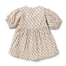 Load image into Gallery viewer, Little Blossom Organic Crinkle Button Dress