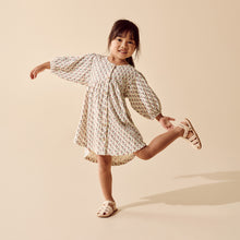 Load image into Gallery viewer, Little Blossom Organic Crinkle Button Dress