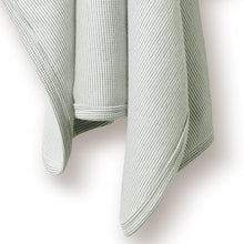 Load image into Gallery viewer, Organic Stripe Rib Bunny Rug Fern