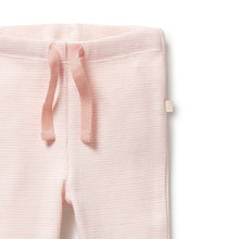 Load image into Gallery viewer, Organic Stripe Rib Legging Cantaloupe
