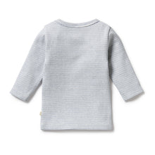 Load image into Gallery viewer, Organic Stripe Rib Long Sleeved Top Rain Drop