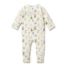 Load image into Gallery viewer, Petit Garden Organic Zipsuit with Feet
