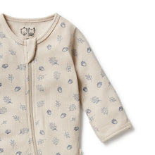 Load image into Gallery viewer, Falling Oak Organic Zipsuit with Feet